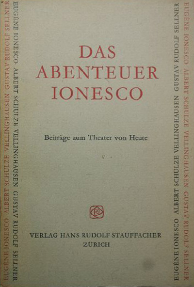 Das Abenteuer Ionesco – Beiträge zum Theater von Heute